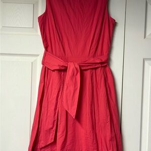 Fun Red Sleeveless tie Dress